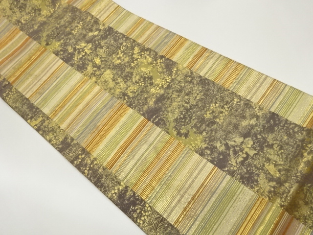 JAPANESE FUKURO OBI / KINSAI / WOVEN SHIKISHI PATTERN / ARTIST WORK